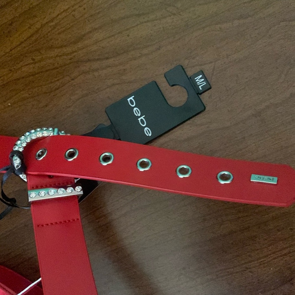 NWT BeBe Red Studded Fanny Bag - Picture 7 of 8